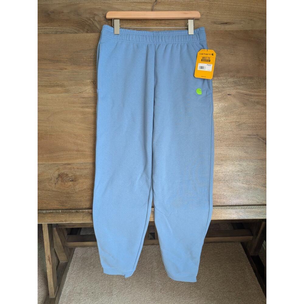 Carhartt Sweatpants Womens Small Blue Midweight Loose Fit Elastic Waist NWT